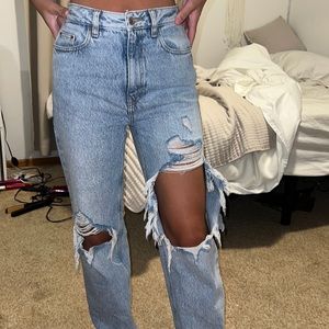 cute edikted ripped wide legjeans